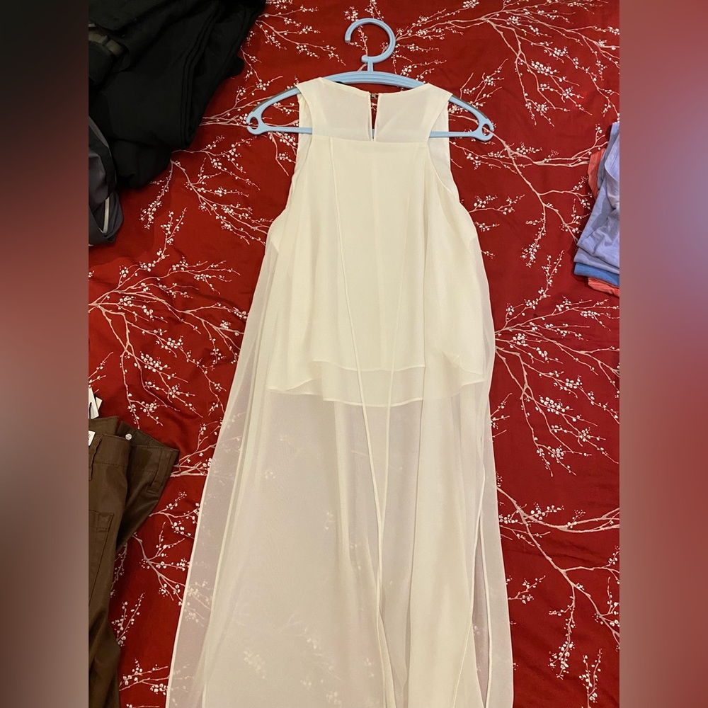 Lingerie-Style White Slip with Mesh